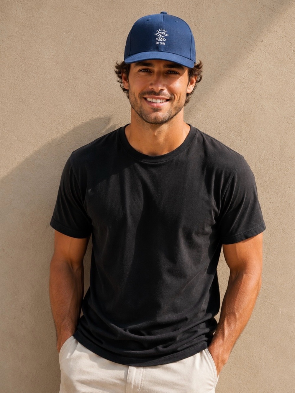 Rip Curl Flex Fit Navy Embroidered Logo Hat